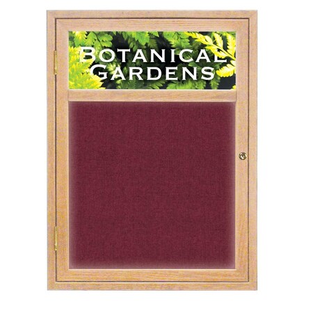 United Visual Products Open Faced Traditional Rounded Corkboard UV639ARC-SATIN-DRKSPR